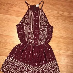 Windsor Romper Sz S Burgundy